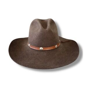 Bailey American Bison Cowboy Hat Dark Brown 7 1/8 USA Made Western Rancher VTG